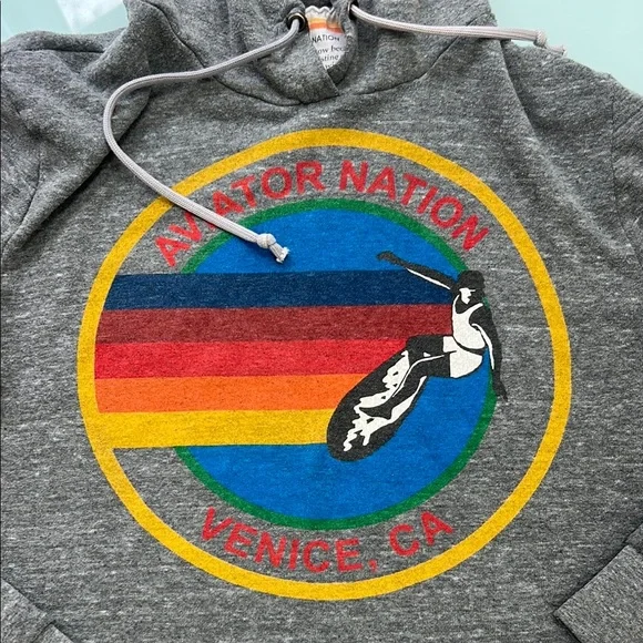 Aviator Nation Gray Sweatpants Cozy Athletic Loungewear - Picture 2 of 8